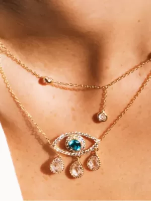 Gemstone Crystal Necklace Set