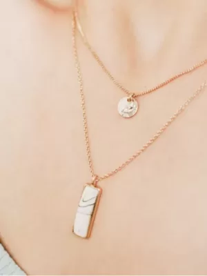 Double Pendant Necklace