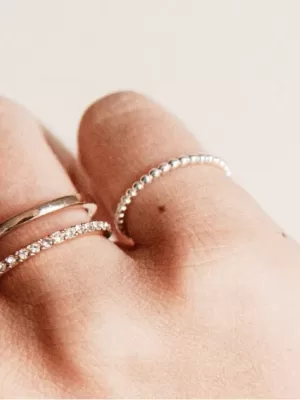 Bead-Set Diamond Ring