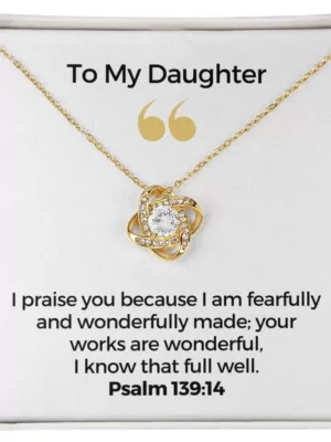 "Cherish & Empower: Unforgettable Daughters Gifts - Necklace and Message Card Set"