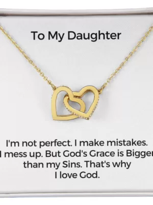 "Boost Her Self-Love: Expressive Daughters Gifts - Necklace and Personalized Message Card Set"