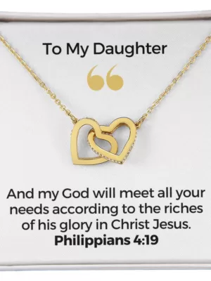 "Empower Her Journey: Daughters Gifts - Beautiful Necklace & Heartfelt Message Card Set"