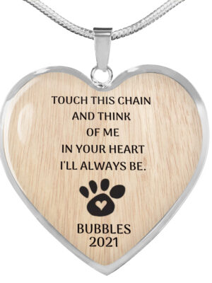 Always In Your Heart Necklace, Personalized Necklace, Remembrance Necklace, Pet Memorial Necklace, Bereavement Gift, In Memory