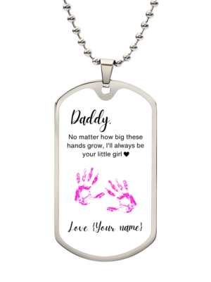 8 Graphical Dog Tag with ball chain