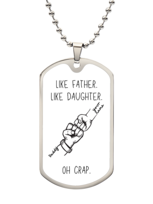 7 Graphical Dog Tag with ball chain