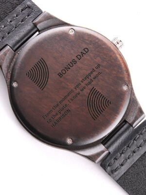 9 Engraved Wooden Watch