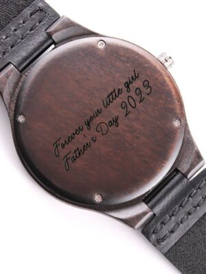 7 Engraved Wooden Watch