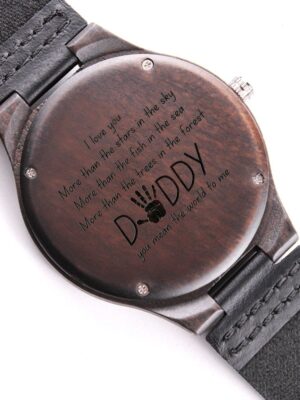 8 Engraved Wooden Watch