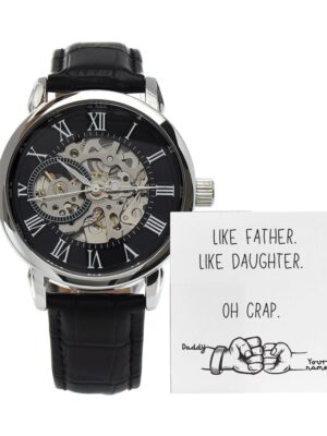 8 Men's Open Work Watch with Mohagny Box