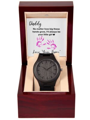 9 Wooden Watch with Msg Card & Mohagny Box