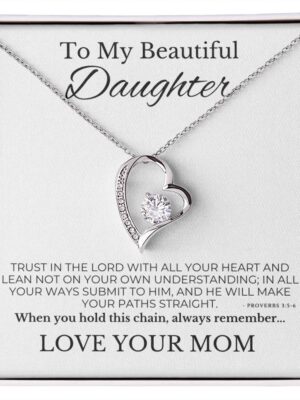 "Gift Her Strength: Empowering Daughters Gifts - Necklace and Message Card Combo"