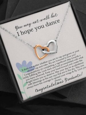 Class of 2021 Graduation Gift for Daughter, Senior 2021 graduation necklace gift box, No Walk Graduation Quarantine Gift box for her