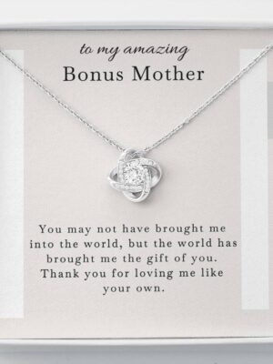 Bonus mom Gift, Bonus mom necklace, Step Mom Wedding Gift