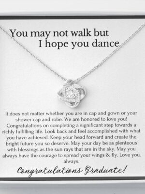 College Graduation Gift for Daughter, Quarantined graduation necklace gift box for her, High School Graduation gift, Sterling silver, Gold